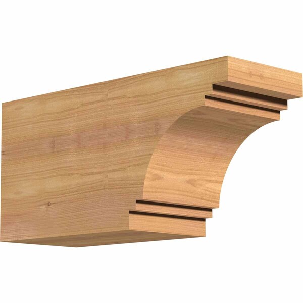 Ekena Millwork Pescadero Smooth Rafter Tail, Western Red Cedar, 5 1/2"W x 8"H x 16"L RFT06X08X16PEC00SWR - main